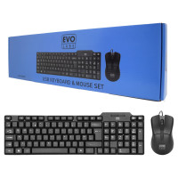 EVO LABS CM-500UK USB KEYBOARD AND MOUSE SET - 