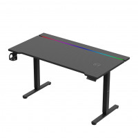 HUZARO HERO 8.7 RGB LED ELECTRIC/CHARGER/ORGANISE DESK BLACK