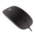 MANHATTAN SILHOUETTE SCULPTED WIRED MOUSE BLK 1000DPI USB OP