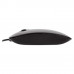 MANHATTAN SILHOUETTE SCULPTED WIRED MOUSE BLK 1000DPI USB OP