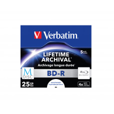 VERBATIM M-DISC BD-R 4X 25GB 5 PACK JEWEL CASE