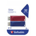 VERBATIM USB DRIVE 2.0 STORE ´N´ GO SLIDER 2 X 32GB RED/BLUE