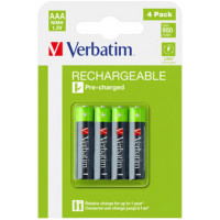 VERBATIM RECHARGEABLE BATTERY AAA 4 PACK / HR03