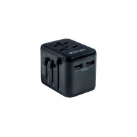 VERBATIM Travel Adapter UTA-01 with 2xUSB Charger