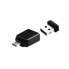 VERBATIM 8GB NANO USB DRIVE WITH MICRO USB ADAPTER