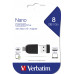 VERBATIM 8GB NANO USB DRIVE WITH MICRO USB ADAPTER