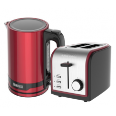 ZANUSSI RED Cordless Kettle ZEK-1240 & Toaster ZST-6579 